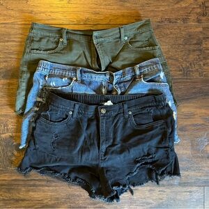 Aerie Daydream Denim Shorts Lot (3 Pair- size Large)